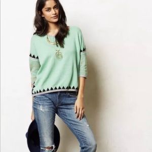 Anthropologie Shimmer Swing Sweater Large